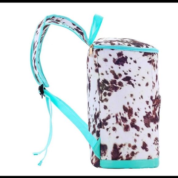 Brand New Cow Print Backpack Cooler - Picture 2 of 3
